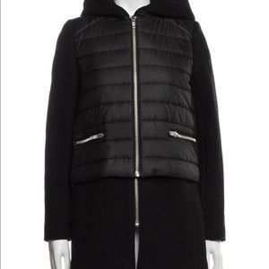 Sandro wool puffer double zip down coat